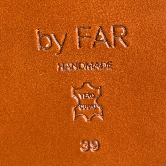 NIB By Far Women Ellen Suede Leather Ankle Boots Brown 39 Stacked Chunky Heel - Picture 15 of 15